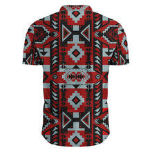 Load image into Gallery viewer, Chiefs Mountain Dark Sierra Hawaiian-Style Button Up Shirt
