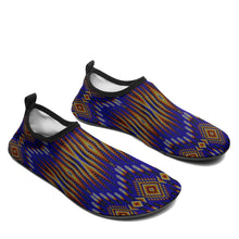 Load image into Gallery viewer, Fire Feather Blue Kid&#39;s Sockamoccs Slip On Shoes
