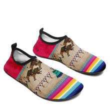 Load image into Gallery viewer, Buffalos Running Berry Kid&#39;s Sockamoccs Slip On Shoes
