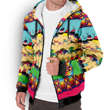 Load image into Gallery viewer, Horses and Buffalo Ledger Pink Sherpa Hoodie
