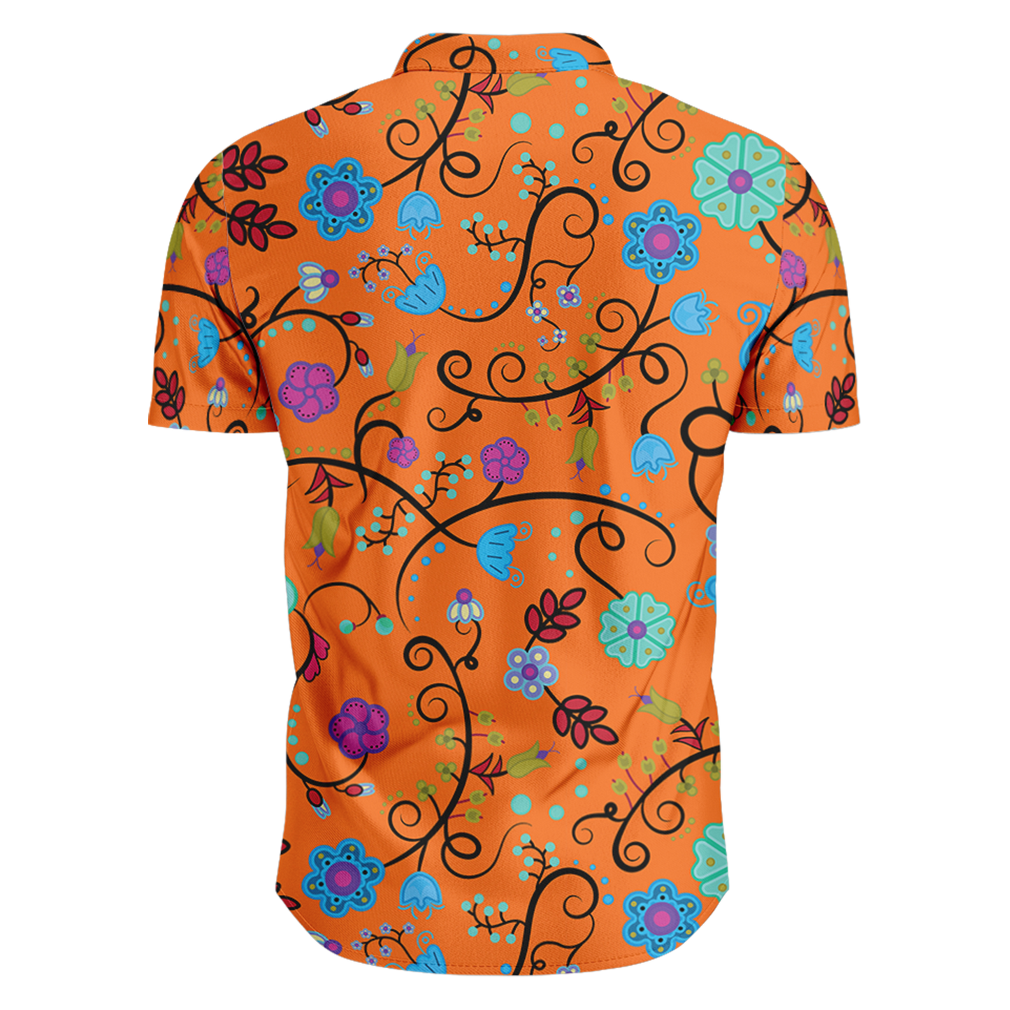 Nipin Blossom Carrot Hawaiian-Style Button Up Shirt