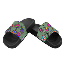 Load image into Gallery viewer, Indigenous Paisley Dark Sea Men&#39;s Slide Sandals
