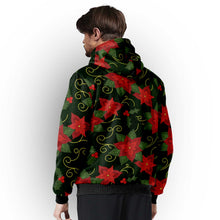 Load image into Gallery viewer, Poinsetta Parade Sherpa Hoodie
