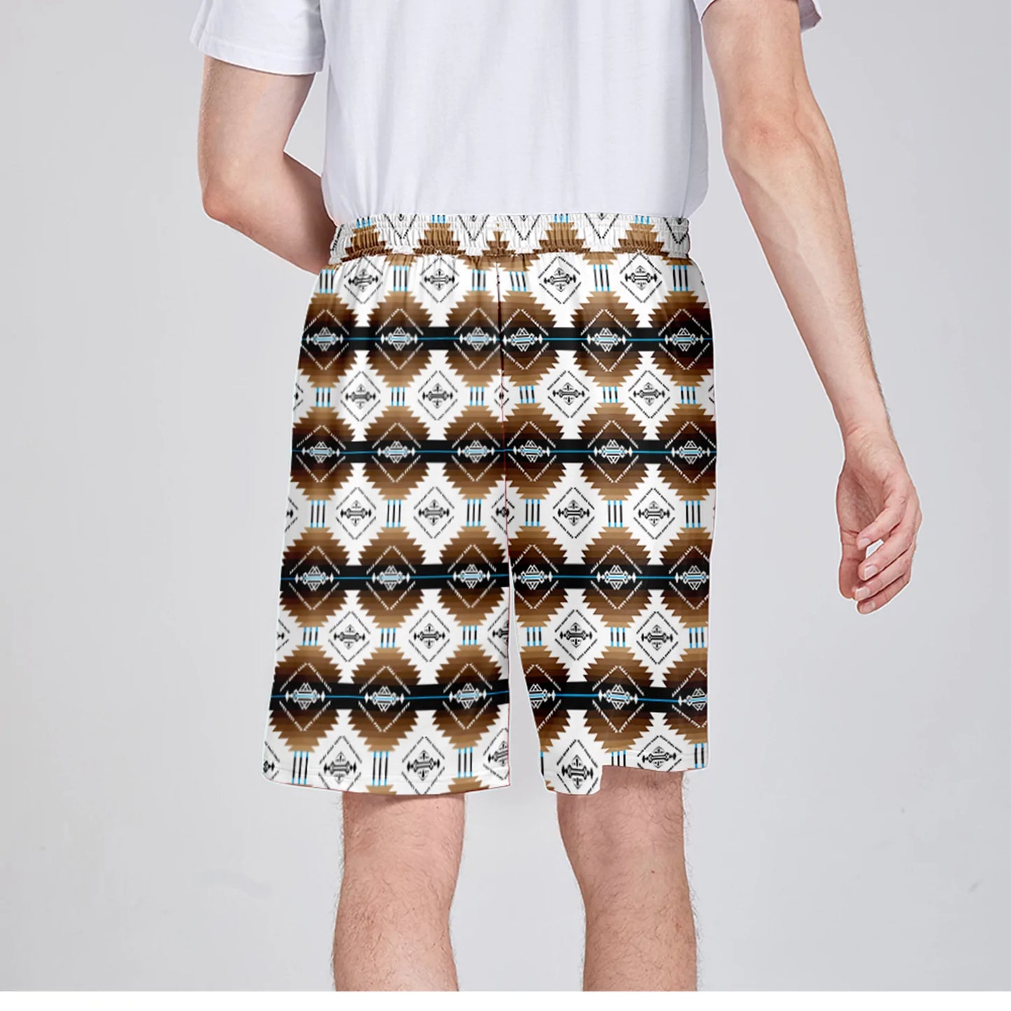 Cofitichequi White Athletic Shorts with Pockets