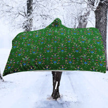 Load image into Gallery viewer, Dakota Damask Green Hooded Blanket
