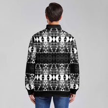 Load image into Gallery viewer, Writing on Stone Black and White Zippered Collared Lightweight Jacket
