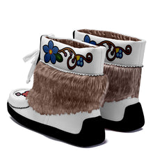 Load image into Gallery viewer, Flower Beadwork People Real Leather MocLux Short Style with Fur
