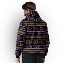 Load image into Gallery viewer, Evening Feather Wheel Sherpa Hoodie
