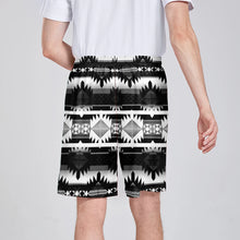 Load image into Gallery viewer, Okotoks Black and White Athletic Shorts with Pockets
