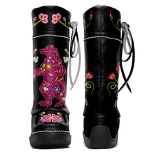 Load image into Gallery viewer, Floral Maskwa Black Real Leather MocLux
