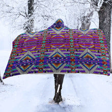 Load image into Gallery viewer, Medicine Blessing Purple Hooded Blanket
