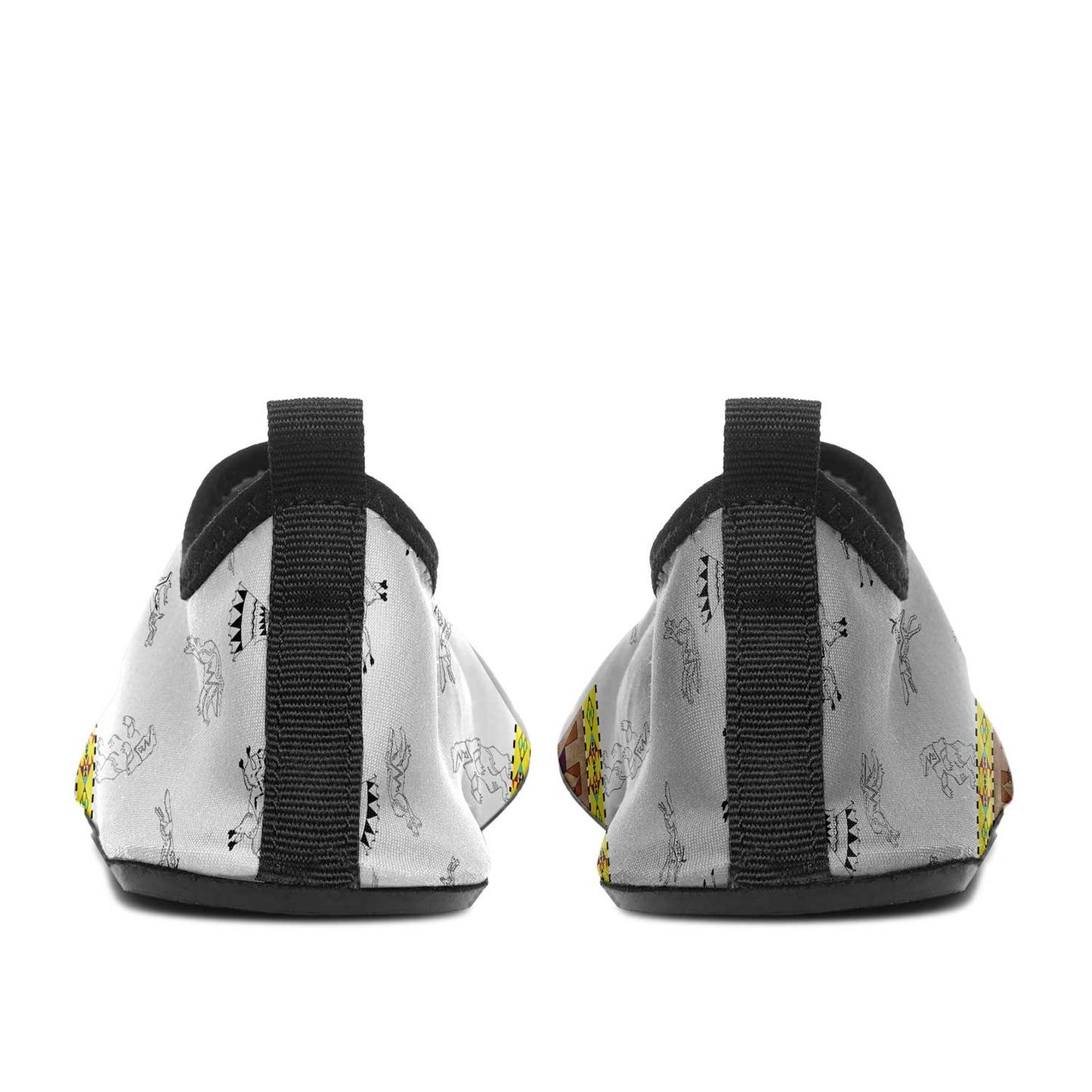 Buffalos Running White Clay Kid's Sockamoccs