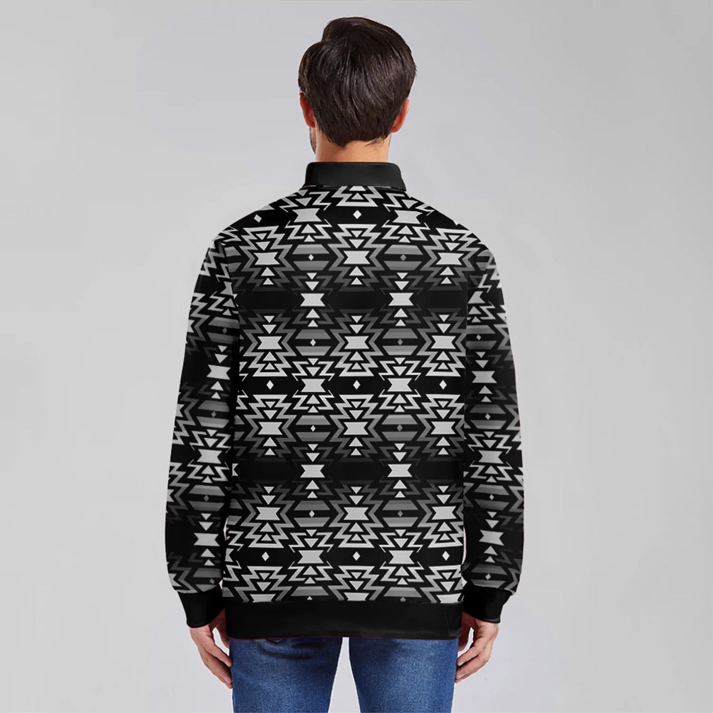 Black Fire and Gray Lightweight Jacket