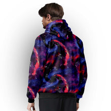 Load image into Gallery viewer, Animal Ancestors 3 Blue Pink Swirl Sherpa Hoodie
