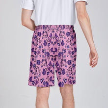 Load image into Gallery viewer, Purple Floral Amour Athletic Shorts with Pockets
