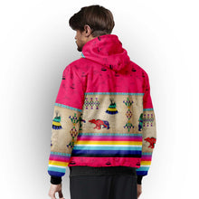 Load image into Gallery viewer, Bear Ledger Berry Sherpa Hoodie
