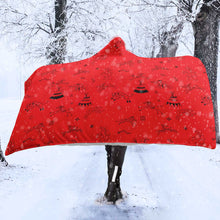 Load image into Gallery viewer, Ledger Dabbles Red Hooded Blanket
