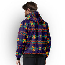 Load image into Gallery viewer, Dreams of Ancestors Indigo Sherpa Hoodie
