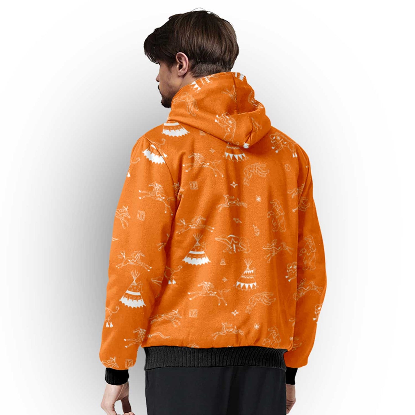 Ledger Dabbles Orange Sherpa Hoodie