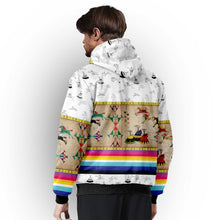 Load image into Gallery viewer, Horses Running White Clay Sherpa Hoodie
