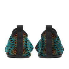 Load image into Gallery viewer, Fire Feather Turquoise Kid&#39;s Sockamoccs Slip On Shoes
