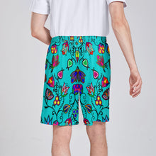 Load image into Gallery viewer, Indigenous Paisley Sky Athletic Shorts with Pockets
