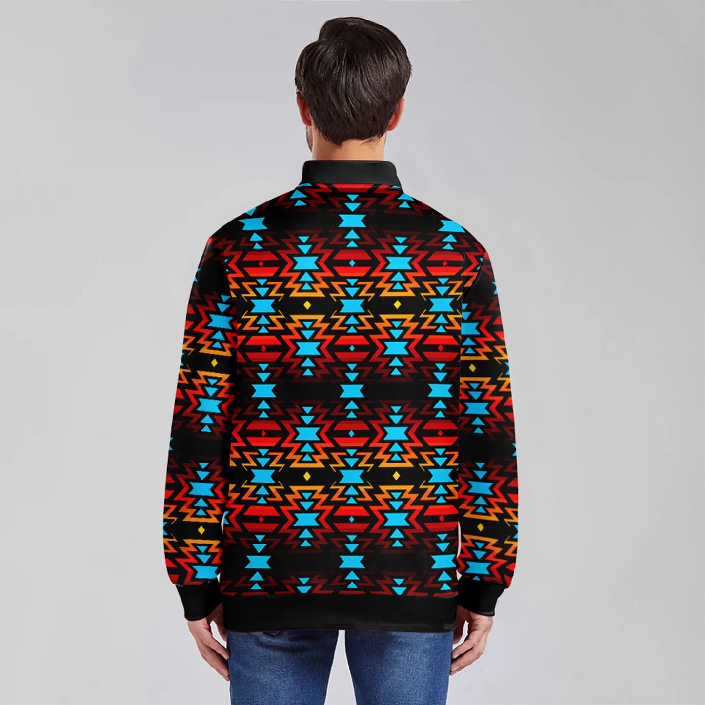 Black Fire and Sky Lightweight Jacket