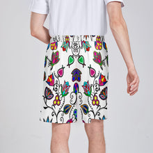 Load image into Gallery viewer, Indigenous Paisley White Athletic Shorts with Pockets
