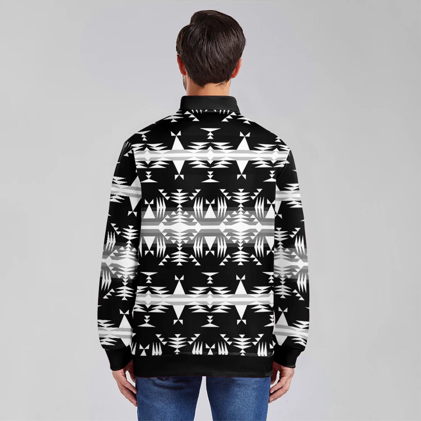 Between the Mountains Black and White Lightweight Jacket