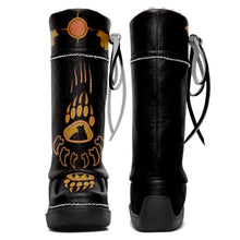 Load image into Gallery viewer, Bear Paw Tan Black Real Leather MocLux
