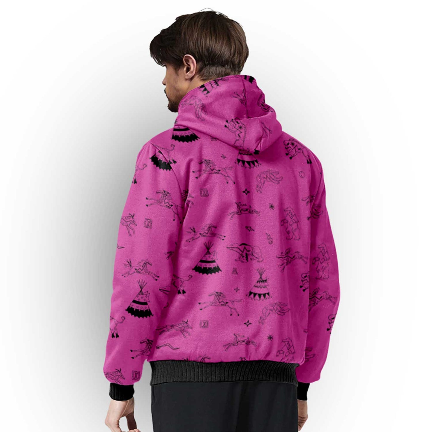 Ledger Dabbles Magenta Sherpa Hoodie