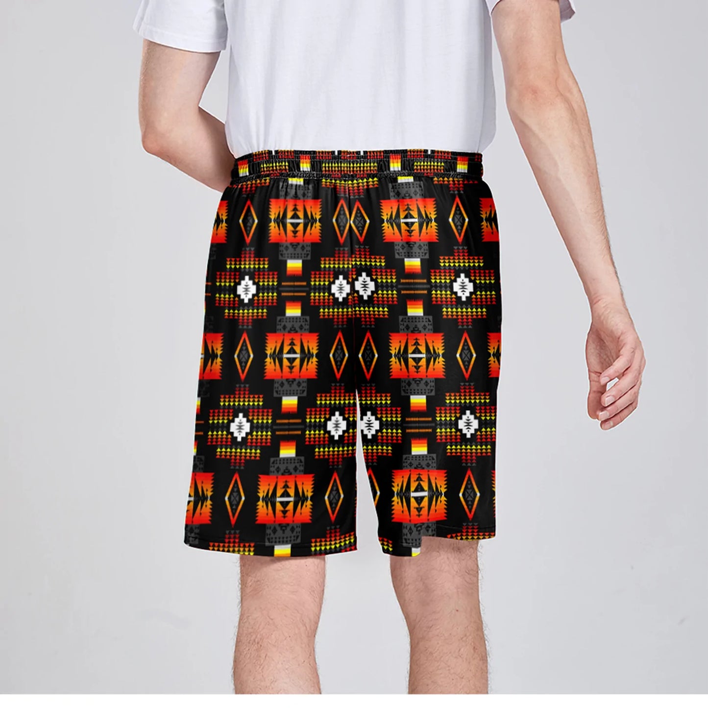 Seven Tribes Black Athletic Shorts with Pockets