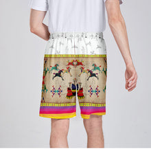 Load image into Gallery viewer, Horses Running White Clay Athletic Shorts with Pockets
