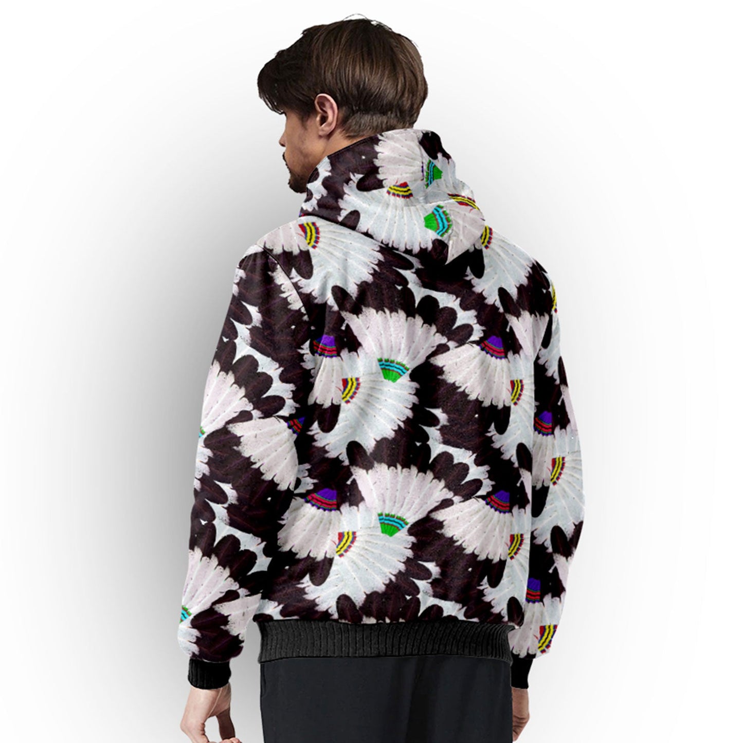 Eagle Feather Fans Sherpa Hoodie