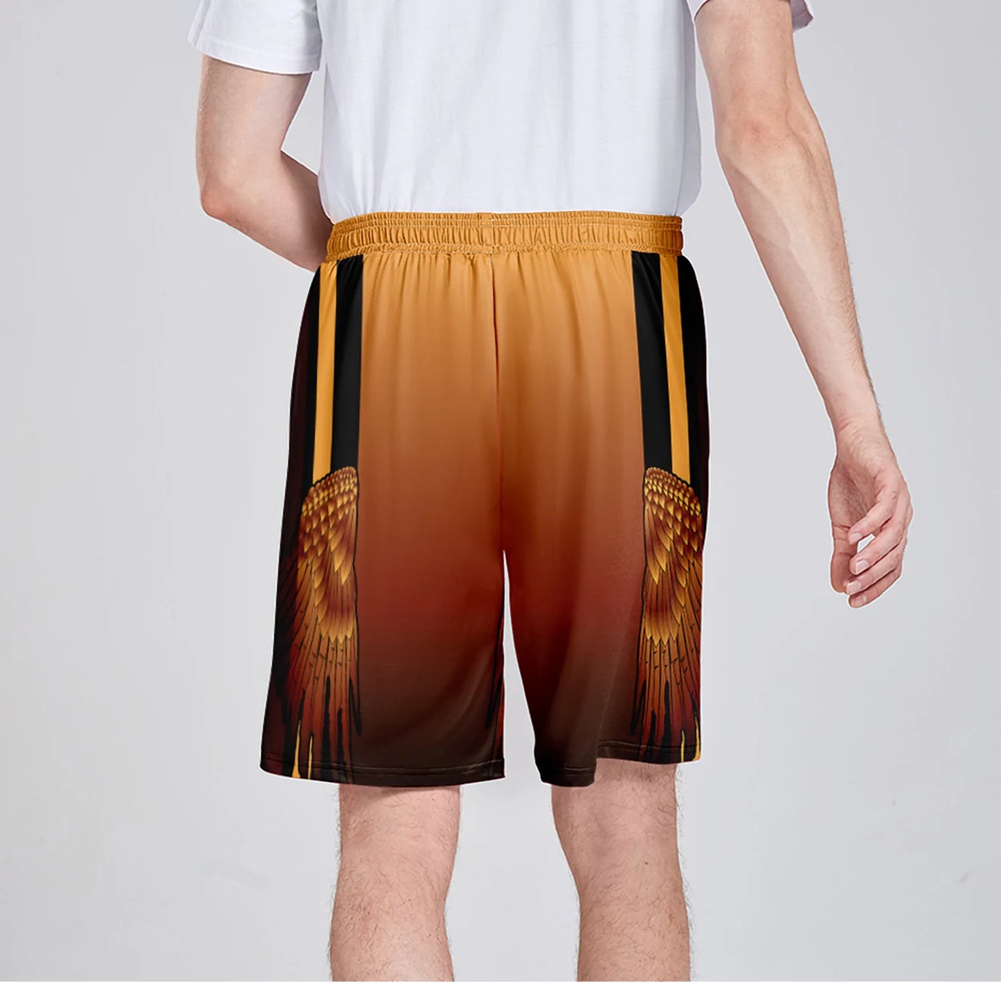 Eagle Wing Athletic Shorts with Pockets