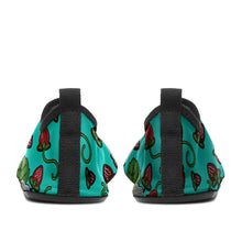 Load image into Gallery viewer, Strawberry Dreams Turquoise Kid&#39;s Sockamoccs Slip On Shoes
