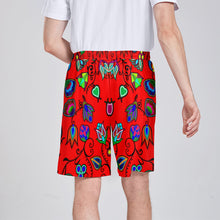 Load image into Gallery viewer, Indigenous Paisley Dahlia Athletic Shorts with Pockets
