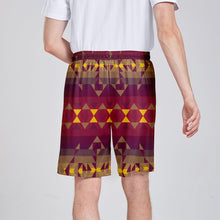 Load image into Gallery viewer, Gold Wool Athletic Shorts with Pockets
