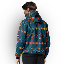 Load image into Gallery viewer, Four Directions Lodges Ocean Sherpa Hoodie
