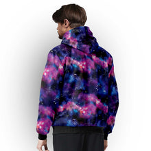 Load image into Gallery viewer, Animal Ancestors 1 Blue and Pink Sherpa Hoodie

