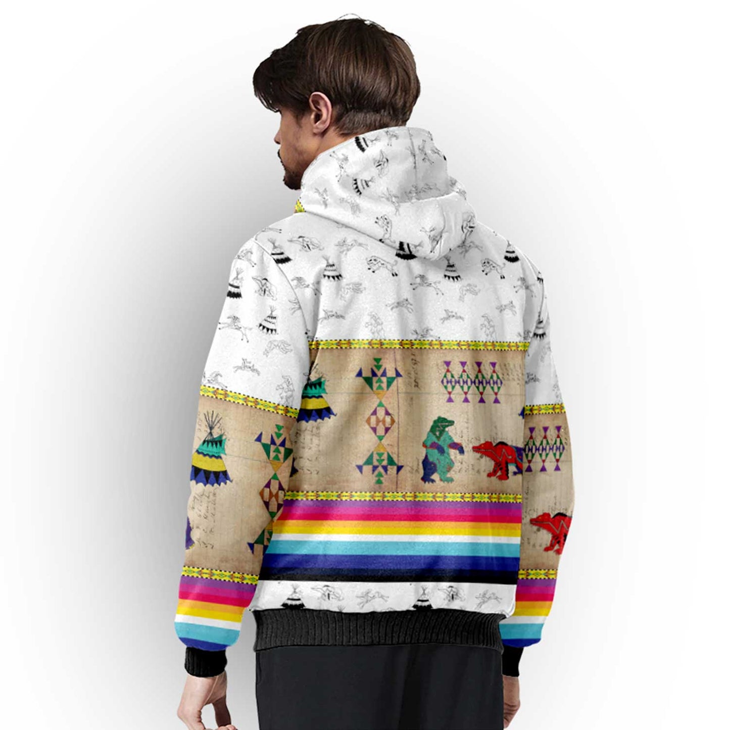Bear Ledger White Clay Sherpa Hoodie
