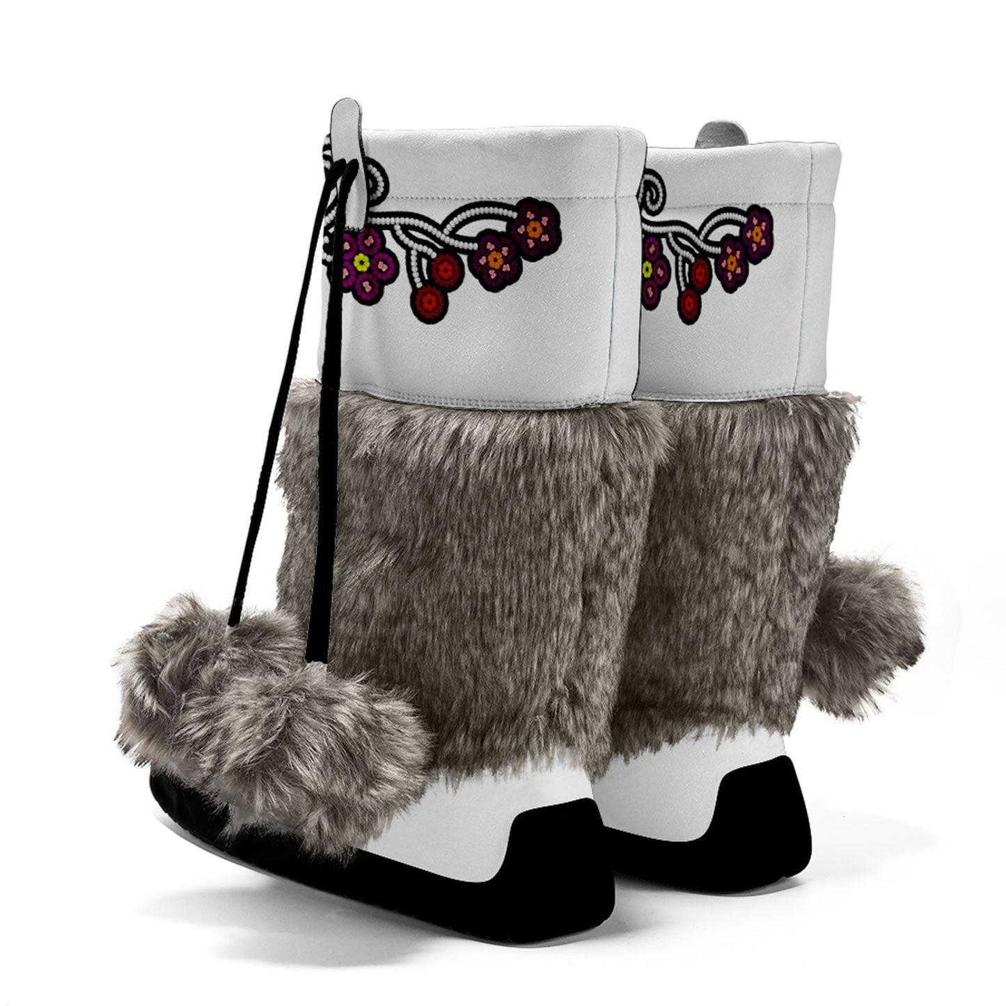 Beaded Gifts Real Leather MocLux with Fur