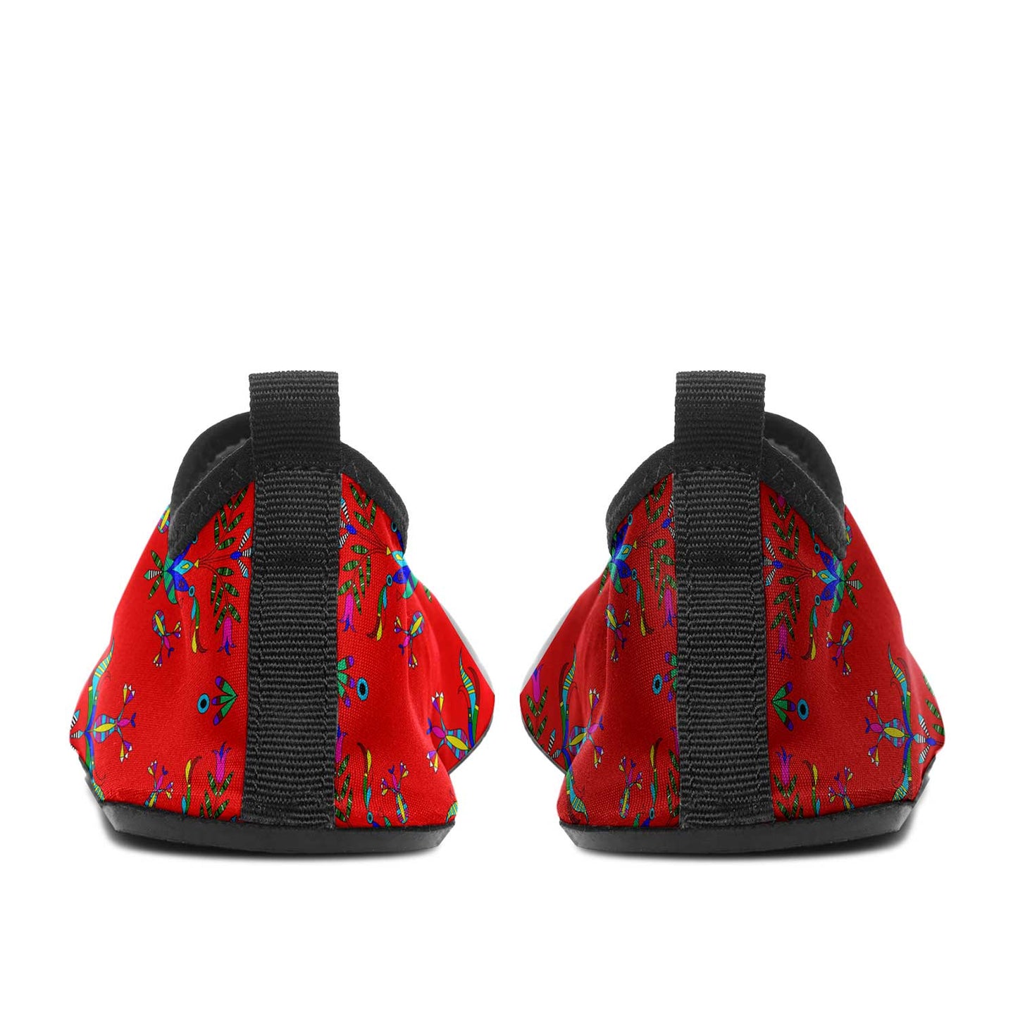 Dakota Damask Red Kid's Sockamoccs