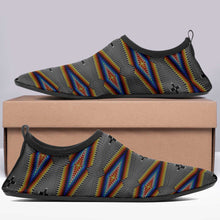 Load image into Gallery viewer, Diamond in the Bluff Grey Kid&#39;s Sockamoccs Slip On Shoes
