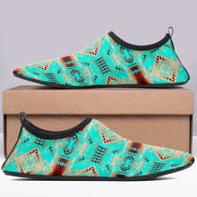 Load image into Gallery viewer, Gathering Earth Turquoise Kid&#39;s Sockamoccs Slip On Shoes
