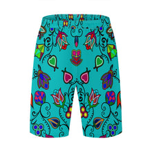 Load image into Gallery viewer, Indigenous Paisley Sky Athletic Shorts with Pockets
