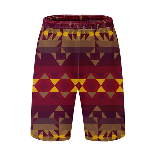 Gold Wool Athletic Shorts