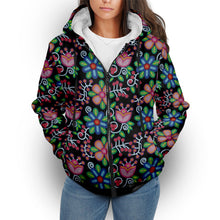 Load image into Gallery viewer, Midnight Garden Sherpa Hoodie
