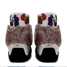 Load image into Gallery viewer, Birch Berries White Leather MocLux Short Style with Fur
