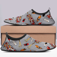 Load image into Gallery viewer, TRD - feather grey Kid&#39;s Sockamoccs Slip On Shoes
